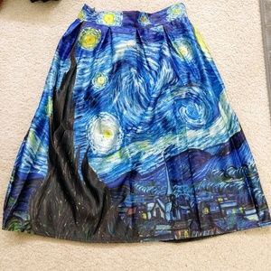 Van Gogh's Starry Night Skirt S